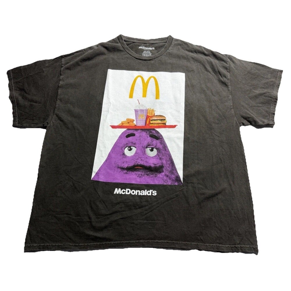McDonalds Grimace Purple Fast Food NWOT Adult SS Shirt Sz 3XL  Shake